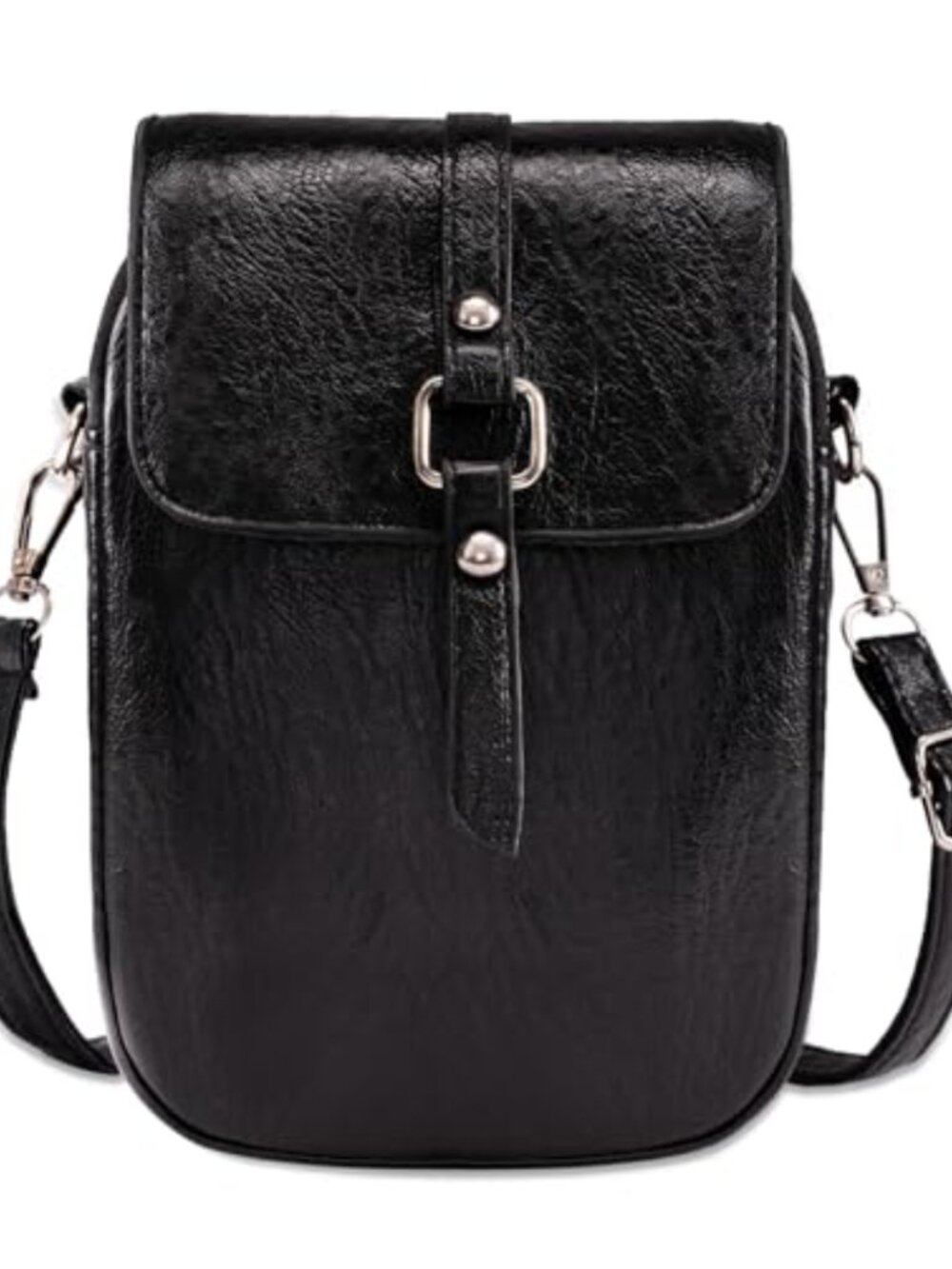 Small Crossbody Bag Faux Leather Phone Purse with Earphone Hole